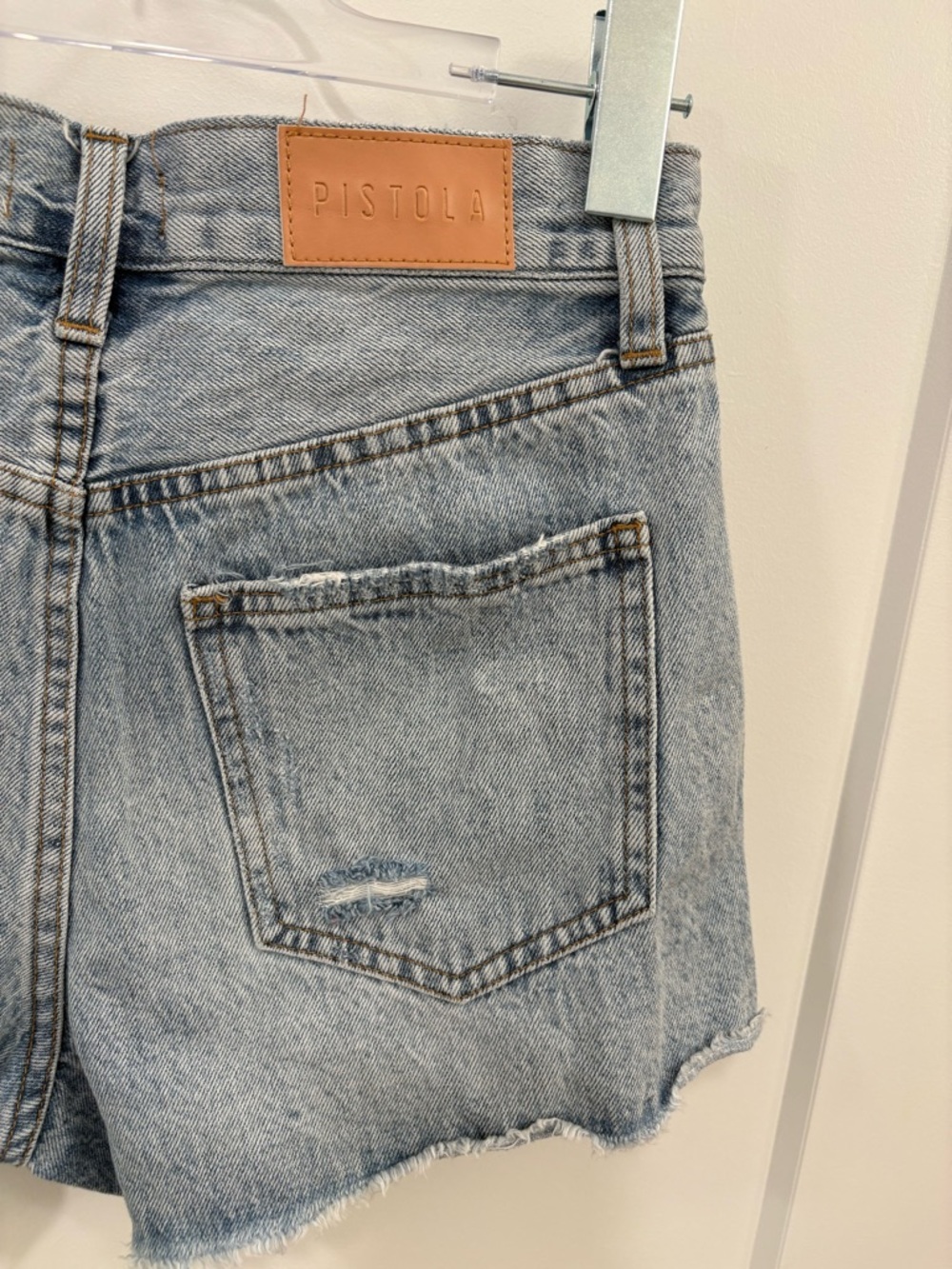 Pistola Distressed High Rise Denim Shorts Size 25 - Picture 7 of 9